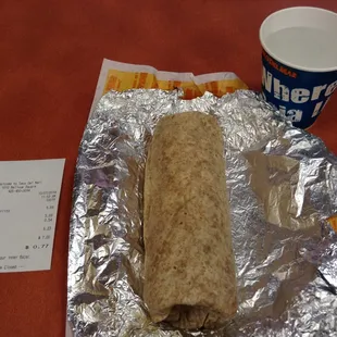 One mondo pork burrito for $5.69 ($6.23 after tax)