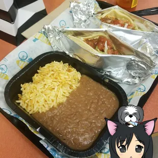 Tacos &amp; rice/beans