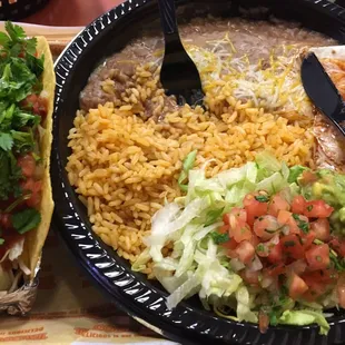 Delicious! Way too much food for lunch- taco and enchilada platter