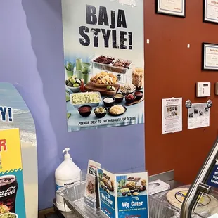 a display of food items