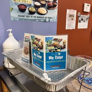 a tray of food on a counter