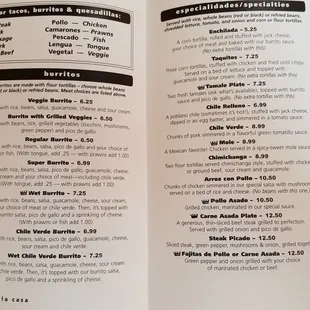 Taco Del Rey Menu