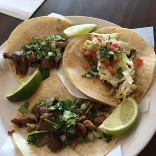 Street tacos, carnitas and fish..good stuff!!