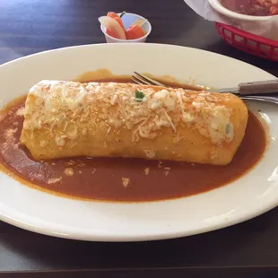 Wet beef burrito, tastes great.