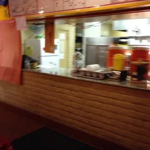 the inside of a restaurant