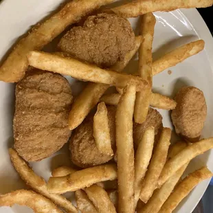 My son's Chicken nuggets and fries.