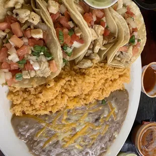 Chicken street Taco's. It only comes with three but I asked for an extra one.