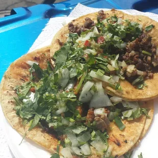 Asada and pastor tacos... wonderful!