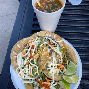 a plate of mexican food