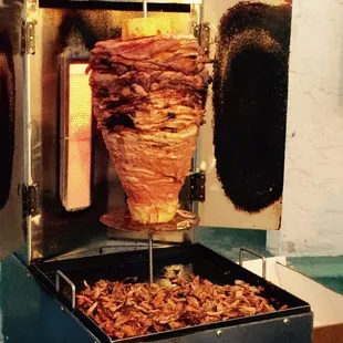 a kebab being cooked