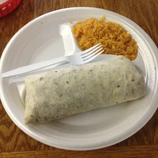 Carne Asada burrito.