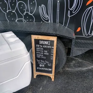 Drink menu