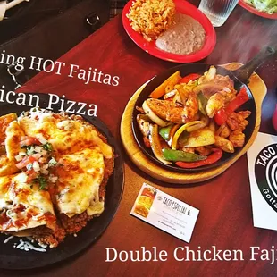 two plates of mexican food