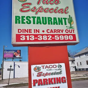 a sign for a restaurant