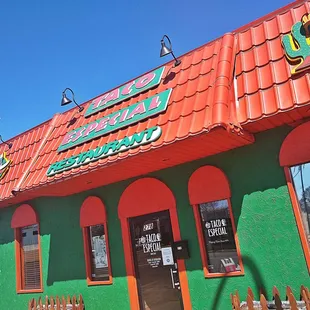the front of the restaurant
