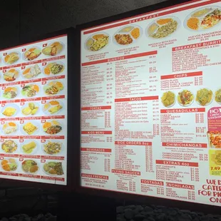 updated menu from september 2023