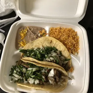 Usually the container is filled with rice and beans, I've never seen their food so skimp.