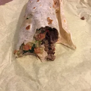 Carne Asada burrito-guac-pico