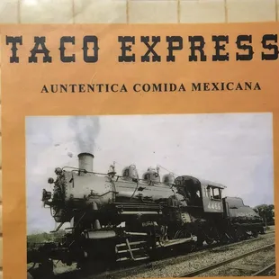 The menu cover.
