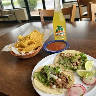 Barbacoa &amp;  chicken tacos. Delicious!