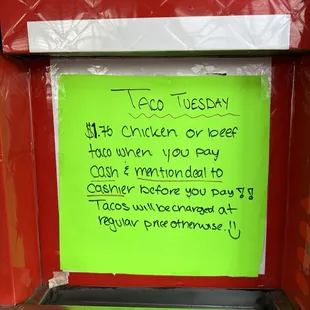 Taco Tuesday special!!