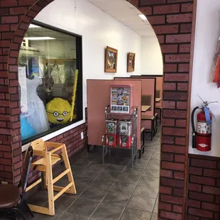 the inside of a restaurant