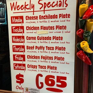 a menu for a mexican restaurant