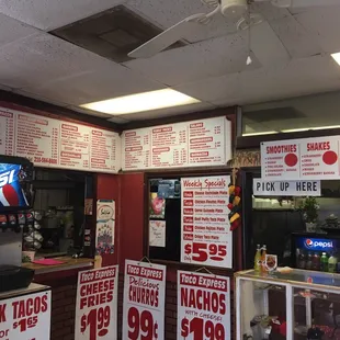 menus, prices, and prices