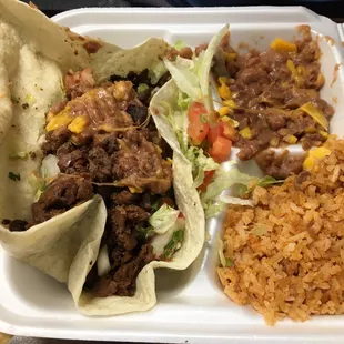 Steak burrito plate
