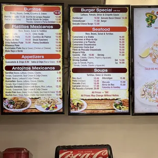 Menu board