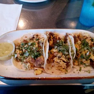 Breakfast street tacos