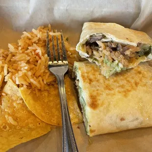 Carne asada burrito