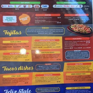 Lunch menu