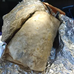 Super asada burrito. Big brick!