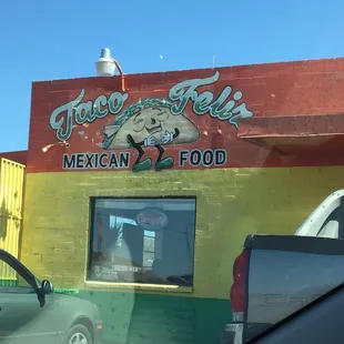 The smiling taco dares you to go inside!