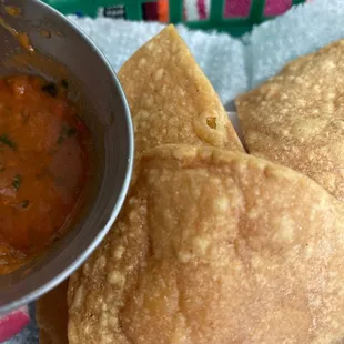 Great chips and flavorful salsa appetizer!