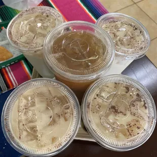 Horchatas and tamarindo drinks to go!!!