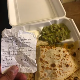 Ordered carne asada fries, ended up with meat quesadillas with grease on the bottom