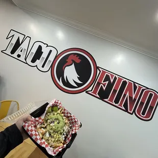 Logo wall stamp w/ Fino Fries