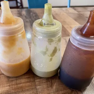 Habanero, cilantro, and chipotle tamarind...Tamarind my favorite