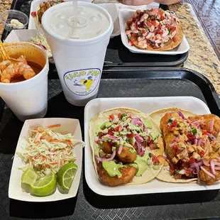 Legit shrimp and fish taco