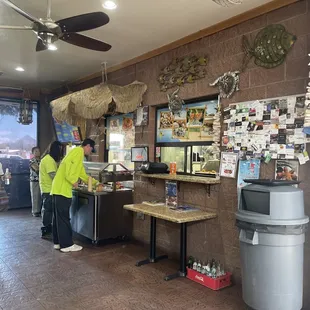 Inside order and salsa bar