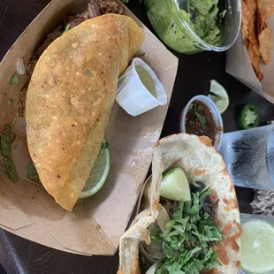 Birria &amp; steak taco