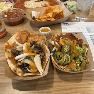 Pirata and Hippie tacos