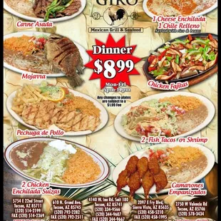 Just FYI the Valencia location does not offer these specials.