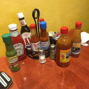 They give you a variety of sauces