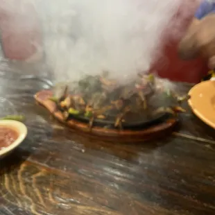 The fajita was SIZZLING!