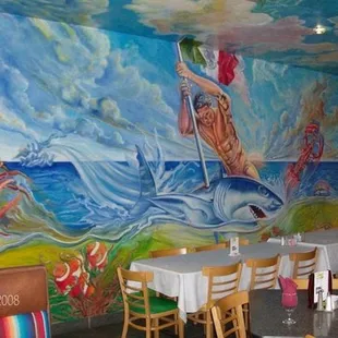 Interior - wall and ceiling murals - beautiful and colorful!!!