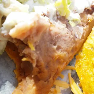 They use all beans in their taco meat. Yuck