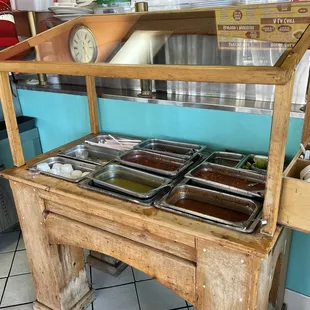 The salsa bar. So delicious!!